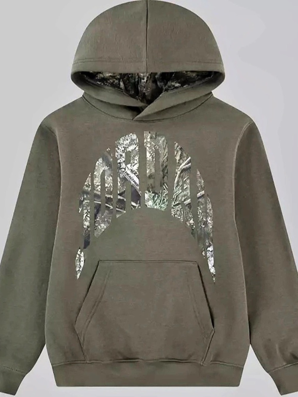 Jordan MVP Realtree Arch Pullover Hoodie Camo Green & Brown Medium